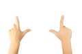 Female hand gestures, close up Royalty Free Stock Photo