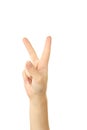 Female hand gestures, close up. Royalty Free Stock Photo