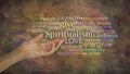 The meaning of Spiritualism Word Cloud Royalty Free Stock Photo