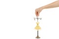 Female hand hanger for jewelry rings Royalty Free Stock Photo