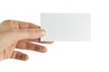 Hand holding business card Royalty Free Stock Photo