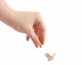 Female hand holding pill Royalty Free Stock Photo