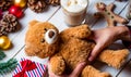 Female hand holding a teddy bear Royalty Free Stock Photo