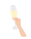 Female Hand Holding Wine Glass Royalty Free Stock Photo