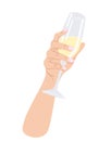 Female Hand Holding Wine Glass Royalty Free Stock Photo