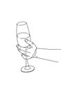 Female Hand Holding Wine Glass Royalty Free Stock Photo