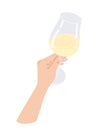 Female Hand Holding Wine Glass Royalty Free Stock Photo