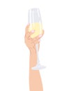 Female Hand Holding Wine Glass Royalty Free Stock Photo