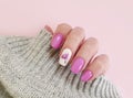 Female hand nail beautiful manicure professional elegant modern