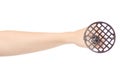 Female hand potato masher