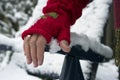 Female Hand In Red Glove Royalty Free Stock Photo