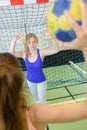 Female handball player ready to shot