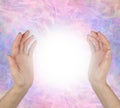 Sensing spiritual healing energy field between hands