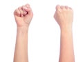 Female hands counting - fist Royalty Free Stock Photo