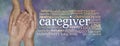 Thank you to all the caregivers word cloud banner Royalty Free Stock Photo