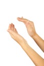 Female hands gesture applauded, close up Royalty Free Stock Photo