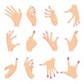 Female hands gestures