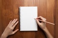 A female hands hold a vintage old book Royalty Free Stock Photo