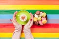 Female hands holding cup of coffee Royalty Free Stock Photo