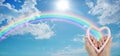 Sending you a beautiful rainbow from my heart Royalty Free Stock Photo