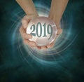 Take a look at what 2019 holds with a Crystal Ball Reading Royalty Free Stock Photo