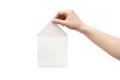 A female hands holding mail envelope Royalty Free Stock Photo