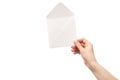 A female hands holding mail envelope Royalty Free Stock Photo