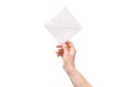 A female hands holding mail envelope Royalty Free Stock Photo