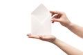 A female hands holding mail envelope Royalty Free Stock Photo