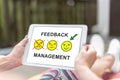 Feedback management concept on a tablet Royalty Free Stock Photo