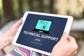 Technical support concept on a tablet Royalty Free Stock Photo