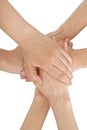 Female hands joined together Royalty Free Stock Photo