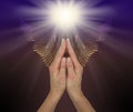 Praying for help from the Angelic Realms Royalty Free Stock Photo