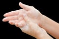 Female hands in soapsuds Royalty Free Stock Photo