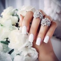 Female hands with stylish manicure
