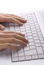 Female Hands Typing Royalty Free Stock Photo