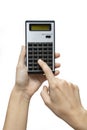 Female Hands Using A Scientific Calculator Royalty Free Stock Photo