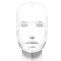 Female Head Blank halfone Mannequin - Front view vector EPS