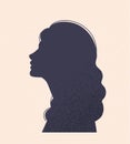 Female head silhouette