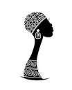 Female head silhouette for your design