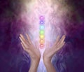 Working with the Seven Major Chakra Energy Vortexes Royalty Free Stock Photo