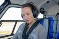 Female on helicopter tour