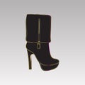 Female high-heeled boot