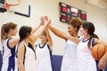 Female High School Basketball Team Having Team Talk Royalty Free Stock Photo