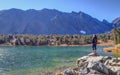 Female hiker at Frog Lakes