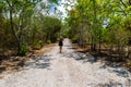 Female Hiker on Nature Trail on Bowmans Beach Royalty Free Stock Photo