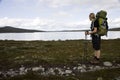 Female Hiker on the Southern Kungsleden Royalty Free Stock Photo