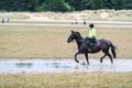 Female horse rider at Holkham National Nature Reserve