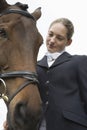 Female Horseback Rider With Horse