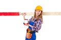 Female house painter